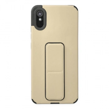 Xiaomi Redmi 9a Kılıf Mega Standlı Silikon - Gold