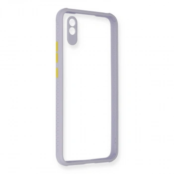 Xiaomi Redmi 9a Kılıf Miami Şeffaf Silikon - Lila