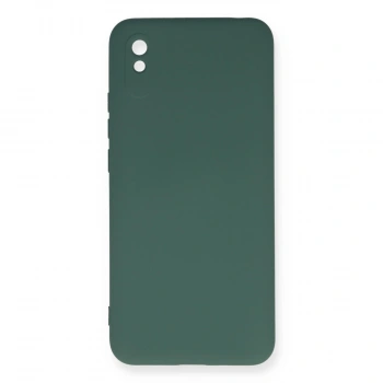 Xiaomi Redmi 9a Kılıf Nano İçi Kadife Silikon - Koyu Yeşil