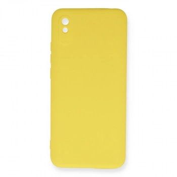 Xiaomi Redmi 9a Kılıf Nano İçi Kadife Silikon - Sarı