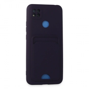 Xiaomi Redmi 9c Kılıf Kelvin Kartvizitli Silikon - Derin Mor