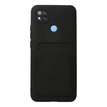 Xiaomi Redmi 9c Kılıf Kelvin Kartvizitli Silikon - Siyah