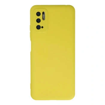 Xiaomi Redmi Note 10 5g Kılıf Nano İçi Kadife Silikon - Sarı