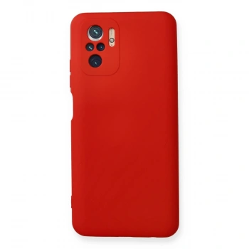 Xiaomi Redmi Note 10 Kılıf Nano İçi Kadife Silikon - Kırmızı
