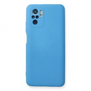 Xiaomi Redmi Note 10 Kılıf Nano İçi Kadife Silikon - Mavi