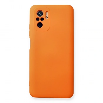 Xiaomi Redmi Note 10 Kılıf Nano İçi Kadife Silikon - Turuncu