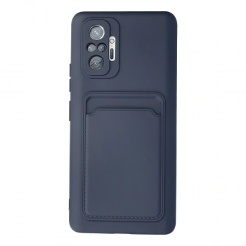 Xiaomi Redmi Note 10 Pro Kılıf Kelvin Kartvizitli Silikon - Lacivert