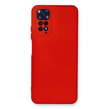 Xiaomi Redmi Note 11 Kılıf Nano İçi Kadife Silikon - Kırmızı