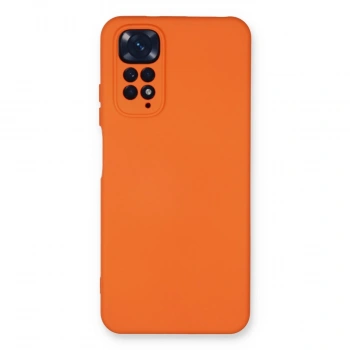 Xiaomi Redmi Note 11 Kılıf Nano İçi Kadife Silikon - Turuncu