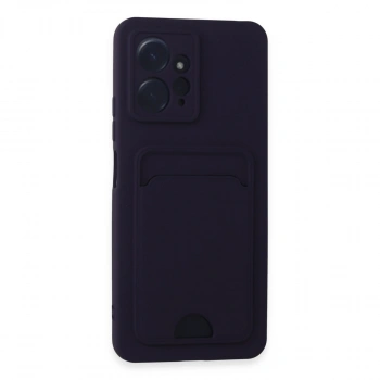 Xiaomi Redmi Note 12 4g Kılıf Kelvin Kartvizitli Silikon - Derin Mor