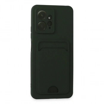 Xiaomi Redmi Note 12 4g Kılıf Kelvin Kartvizitli Silikon - Koyu Yeşil