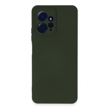 Xiaomi Redmi Note 12 4g Kılıf Nano İçi Kadife Silikon - Koyu Yeşil