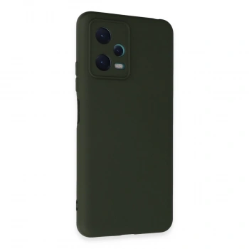 Xiaomi Redmi Note 12 5g Kılıf Nano İçi Kadife Silikon - Koyu Yeşil