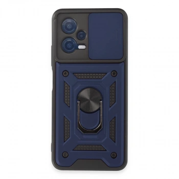 Xiaomi Redmi Note 12 5g Kılıf Pars Lens Yüzüklü Silikon - Lacivert