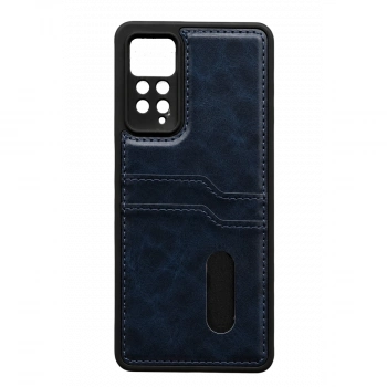 Xiaomi Redmi Note 12 Pro 4g Kılıf Sara Kartvizitli Deri Kılıf - Lacivert