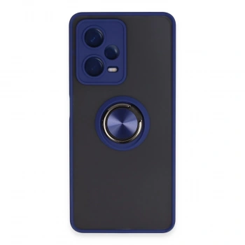 Xiaomi Redmi Note 12 Pro 5g Kılıf Montreal Yüzüklü Silikon Kapak - Lacivert