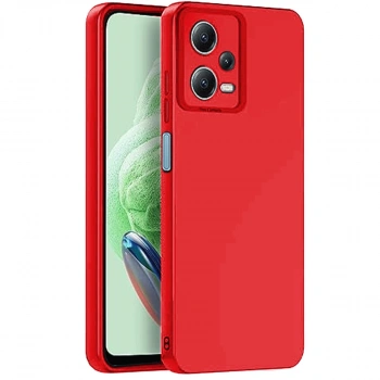 Xiaomi Redmi Note 12 Pro 5g Kılıf Nano İçi Kadife Silikon - Kırmızı
