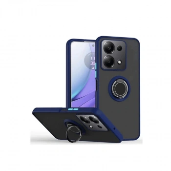 Xiaomi Redmi Note 13 Pro 5g Kılıf Montreal Yüzüklü Silikon Kapak - Lacivert