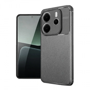Xiaomi Redmi Note 14 4g Kılıf Auto Focus Karbon Kapak - Gri