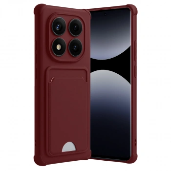 Xiaomi Redmi Note 14 Pro 4g Kelvin Kartvizitli Silikon - Bordo