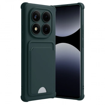 Xiaomi Redmi Note 14 Pro 4g Kelvin Kartvizitli Silikon - Koyu Yeşil