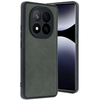 Xiaomi Redmi Note 14 Pro 4g Kılıf Aras Deri Kapak - Koyu Yeşil