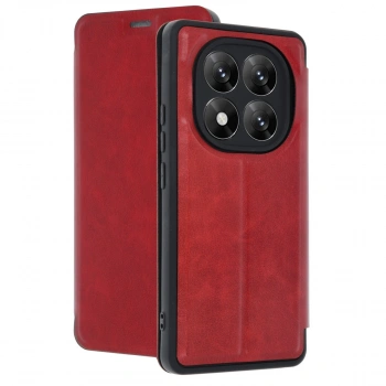 Xiaomi Redmi Note 14 Pro 5g Kılıf Flip Cover - Kırmızı