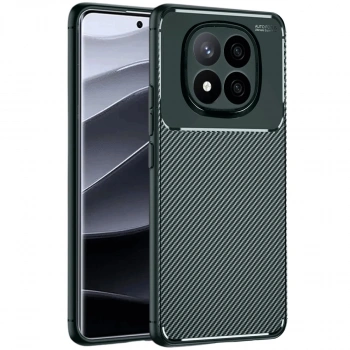 Xiaomi Redmi Note 14 Pro Plus Kılıf Auto Focus Karbon Kapak - Koyu Yeşil