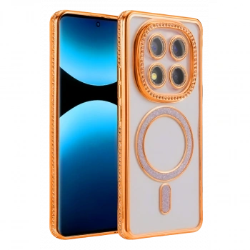 Xiaomi Redmi Note 15 Pro 4g Joke Simli Magneticsafe Kılıf - Turuncu