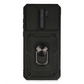 Xiaomi Redmi Note 8 Pro Kılıf Pars Lens Yüzüklü Silikon - Siyah