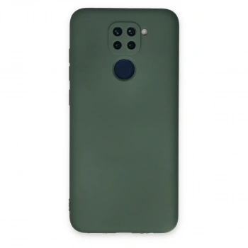 Xiaomi Redmi Note 9 Kılıf Nano İçi Kadife Silikon - Koyu Yeşil