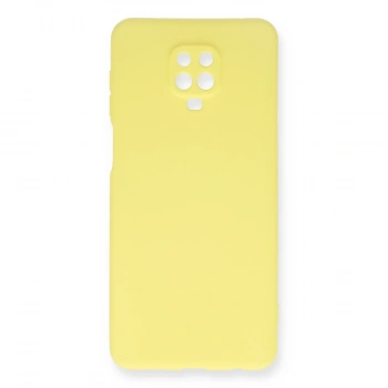 Xiaomi Redmi Note 9 Pro Kılıf Nano İçi Kadife Silikon - Sarı