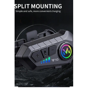 Y10 Kask Kulaklık Bluetooth Motosiklet Kulaklık 5,3 Bluetooth Intercom Motorsiklet Kulaklık