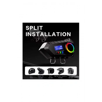 Y30 Kask Kulaklık Bluetooth Motosiklet Kulaklık Rgb Radyolu Intercom