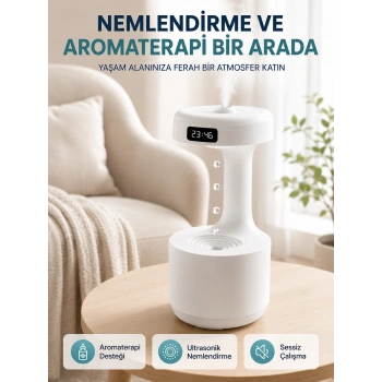 Yağmur Damlası Hava Nemlendirici Ultrasonik Buhar Makinesi 800 Ml Aroma Difüzör