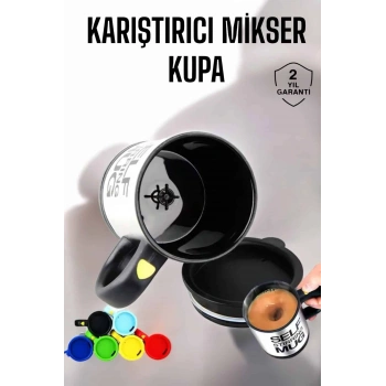 Yazılı Kupa Kendi Kendini Karıştıran Mikser Kupa Termos Bardak