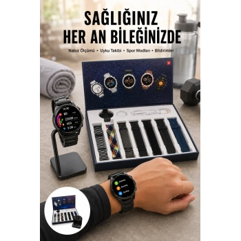 Yeni Nesil Akıllı Saat 2024 Model Uyku Ve Sağlık Takibi Bluetooth Bağlantılı Yeni Nesil