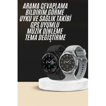 Yeni Nesil Akıllı Saat Çağrı Cevaplayabilen Plastik 47 Mm Uyumlu Kordon