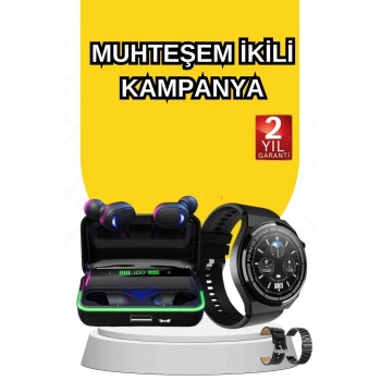 Yeni Nesil Akıllı Saat Ve Bluetooth Kulaklık Titreşim Bildirimleri Uyku Takibi