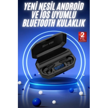 Yeni Nesil Android Ve İos Uyumlu Siyah Profesyonel  Kulaklığı