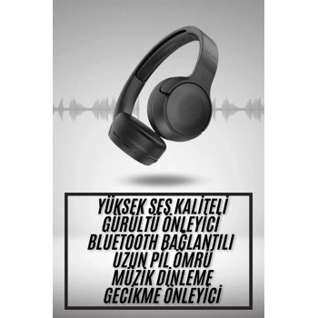 Yeni Nesil Kulak Üstü Bluetooth Kulaklık Type-c Girişli Yüksek Ses Kaliteli