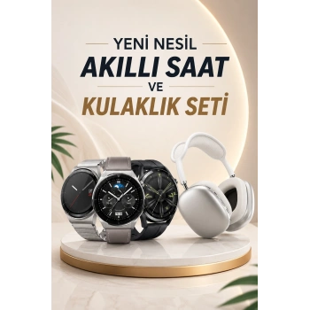 Yeni Nesil Sesli Görüşme Akıllı Saat Ve Powerbank Çoklu Şarj Girişli Bluetooth Kulaklık Nabız Ölçer