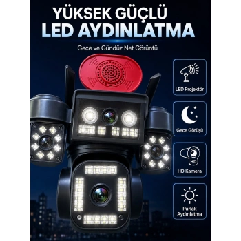 Yüksek Güçlü Led Aydınlatma Ve Gece Görüş Teknolojisi İle Günün Her Saatinde Net Görüntüleme
