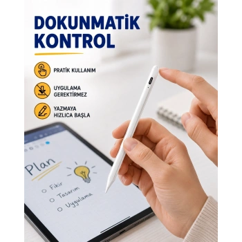 Yüksek Hassasiyetli Eğim Sensörlü Dijital Kalem – Usb-c Hızlı Şarjlı Yeni Nesil