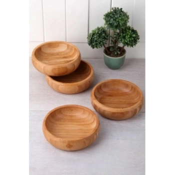 Yuvarlak 4lü Ahşap Çerezlik-CRZ1010 (599)