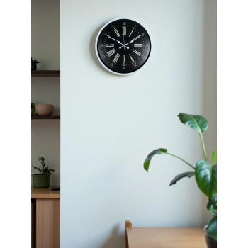 Zentime 36 Cm Beyaz Dekoratif Duvar Saati