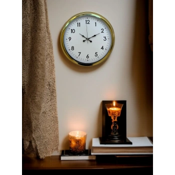 Zentime 36 Cm Gold Lüks Duvar Saati