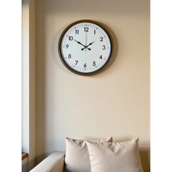 Zentime 36 Cm Kahverengi Dekoratif Duvar Saati