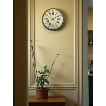 Zentime 36 Cm Kahverengi Dekoratif Duvar Saati