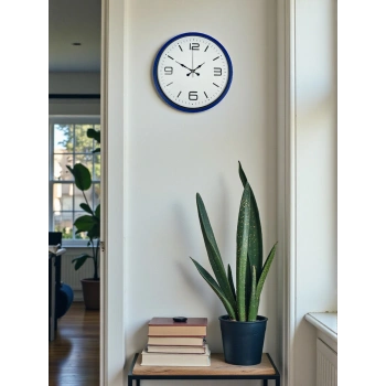 Zentime 36 Cm Lacivert Dekoratif Duvar Saati